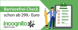 Banner mit der Information: Barrierefrei Check ab 299,- Euro
